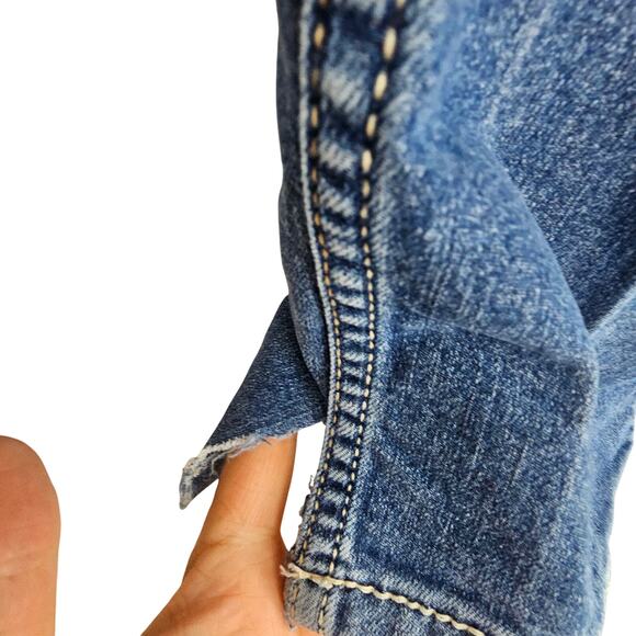 Ariat Rebar Jeans Women 30L Blue Mid Rise Straight Leg Denim Pants Medium Wash - Picture 5 of 12